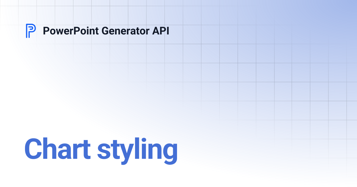 Chart styling | PowerPoint Generator API